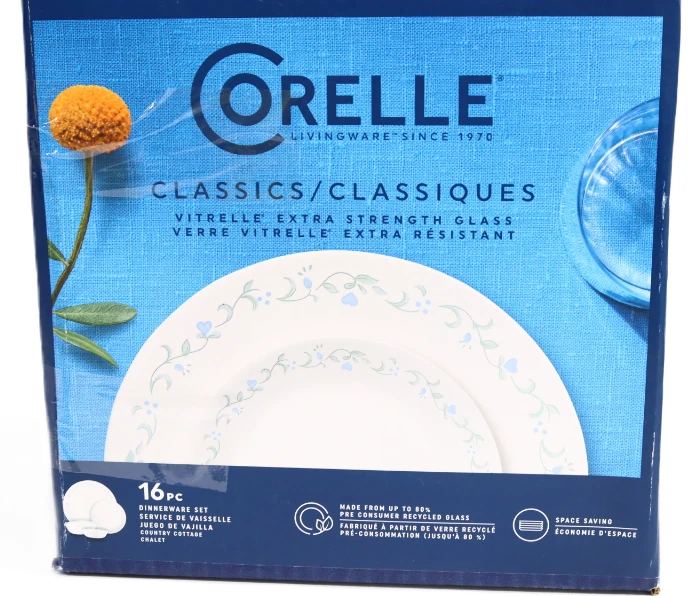 Corelle 15pc Vitrelle Country Cottage Dinnerware Includes Plates & Bowls