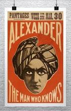 Alexander Vintage Magician Poster Rolled Canvas Giclee Print 24x36 in.