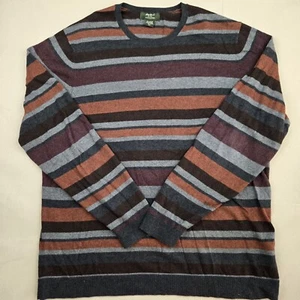 Eddie Bauer Sweater Mens Tall XLarge Cotton Cashmere Striped Pullover - Picture 1 of 5