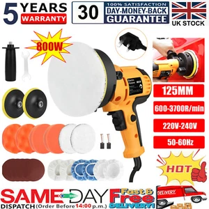 Electric Car Polisher Buffer Sander Polishing Machine 5"inch Buffing Sponge Kit - Picture 1 of 15
