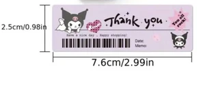 30pcs Cute Sanrio Thank You Stickers (Kuromi) - Will Ship With NO Tracking - Picture 1 of 2