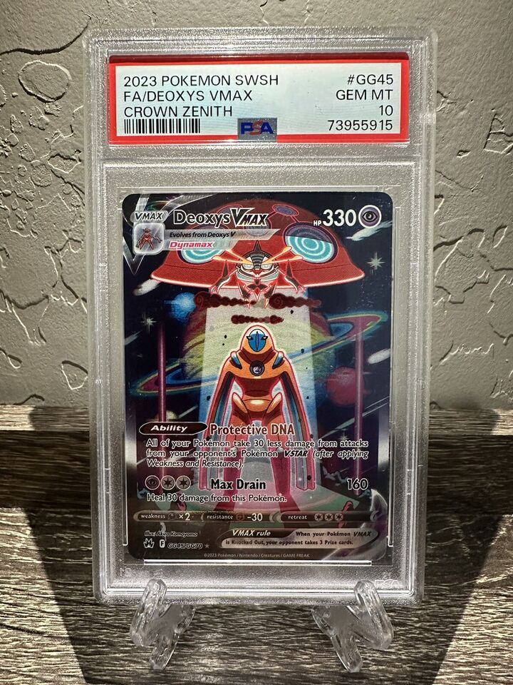 Deoxys VMAX GG45 Crown Zenith Pokemon - PSA 10 GEM MT