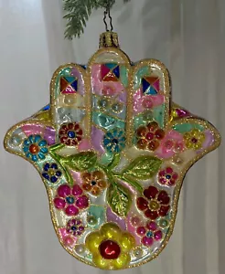 Christopher Radko SUPER SELTEN LTD Weihnachten HAMSA FLORAL ANGEL EYE Ornament VERPACKT - Bild 1 von 12