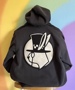 Vans Sombrero Alto Playboy Bunny Dice Negro Pullover Sudadera con Capucha Talla Pequeña Monopatín - Imagen 1 de 6