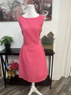 Anne Klein Women Shift Dress Size 14 Sleeveless Pink Round Neck Zipper Back - Image 1 of 4