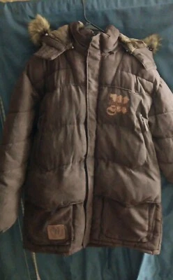 Chaqueta acolchada forrada marrón marca Makaveli talla XXL muchos bolsillos leer más abajo  Foto 1 de 4