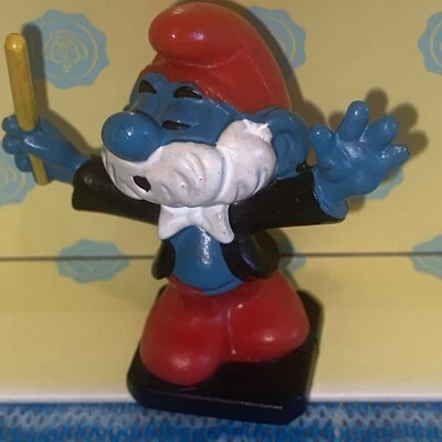 Dirigentschlumpf Papa Schlumpf als Dirigent Bully Peyo Schleich W.Germany 20092 - Bild 1 von 4