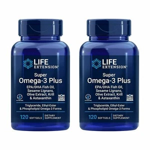 2x Super Omega-3 Plus EPA/DHA Fish Oil Sesame Lignans, Krill & Astaxanthin - Picture 1 of 4