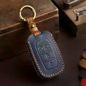 Leather Car Key Cover Case for Chrysler PACIFICA Mini Van 2017-19 Keyring Shell - Picture 1 of 10