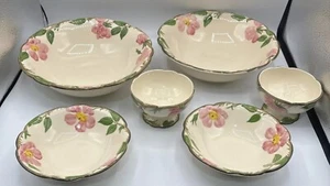 Vintage franziskanische Wüstenrose USA 2 Coupé Schalen, Sherbertassen und Servierschalen - Bild 1 von 16