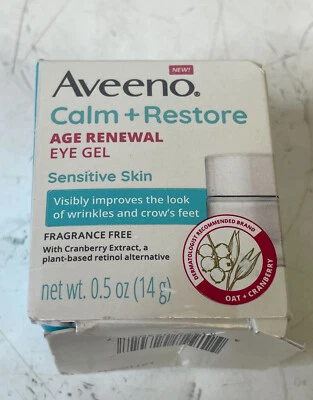 Gel debajo de los ojos Aveeno Calm + Restore Age Renewal, para piel sensible, 0,5 oz Foto 1 de 3