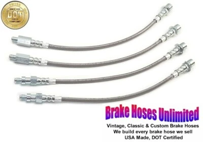 STAINLESS BRAKE HOSE SET Cadillac, Series 62, 1961 1962 1963 1964 - Image 1 of 2