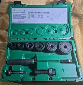1 KIT KNOCKOUT GREENLEE USADO CON TRINQUETE # 7238SB SLUGBUSTER 1/2" A 2" - Imagen 1 de 13