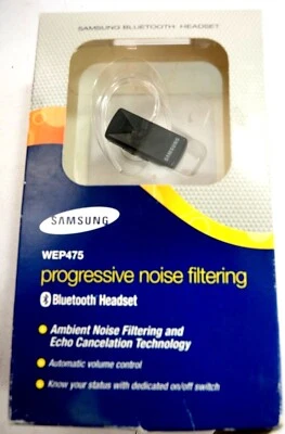 Samsung WEP475 Progressive Noise Filtering Bluetooth Headset New Sealed Box - Image 1 of 4