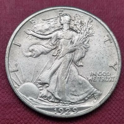 1929 S Walking Liberty Half Dollar 50c High Grade AU #38524 - Image 1 of 2