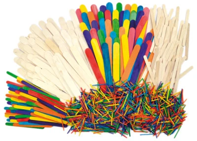 EDUPLAY HOLZSTÄBCHEN-SET 1200 Teile Holzspatel Holzstäbe Stäbe Bastelstäbchen Holz NEU