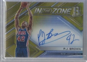 P.J. Brown2017-18 Panini Spectra In The Zone Gold Autograph 09/10 Nets NBA!! - Picture 1 of 2
