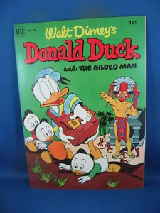 QUATTRO COLORI 422 DONALD DUCK VF CORTECCE UOMO DORATO DELL 1952 - Foto 1 di 2