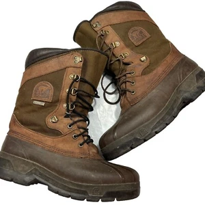 SOREL Kaufman BROWN Olive BOOTS Gore-Tex Hunt Waterproof Insulated Heavy Treads - Picture 1 of 17