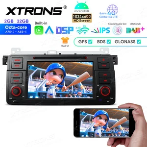 7" Car Play Android 14 8-Core Car Stereo Radio GPS DVD 4G LTE DSP For BMW E46 M3 - Picture 1 of 13