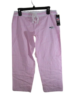 NWT NFL Team Apparel Seattle Seahawks Womens Pajama Lounge Pants L Pink MSRP$30 - Image 1 of 3