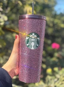 Starbucks 2023 New Cool Pink Rhinestone Cold Cup Gift Box 16oz Random Colors - Picture 1 of 2