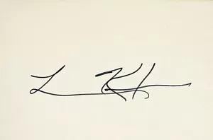 TARJETA ÍNDICE 4"X 6" firmada por Lawrence Kasdan co-escritor PELÍCULAS DE STAR WARS - Imagen 1 de 6