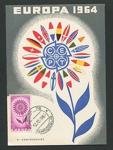 ITALIEN MK 1964 EUROPA CEPT BLUMEN MAXIMUMKARTE CARTE MAXIMUM CARD MC CM d3718 - Bild 1 von 2