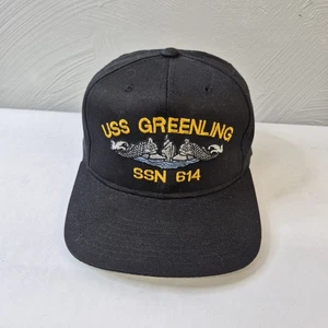 USS Greenling SSN-614 Ball Cap Submarine Navy Blue Hat VGC - Picture 1 of 6