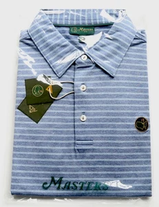 Masters (Berckmans Place) Member's Logo Men's Blue Polo Golf Shirt Sz L NWT RARE - Picture 1 of 4