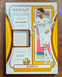 Rodrygo 2024-25 Panini Immaculate Remarkable Memorabilia Bronze 18/65 #RM-R - Picture 1 of 2