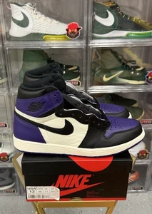 Nuevo Talla 12- Air Jordan 1 Retro High OG Court Purple 1.0 555088-501 2018 DS NUEVO EN CAJA - Imagen 1 de 5