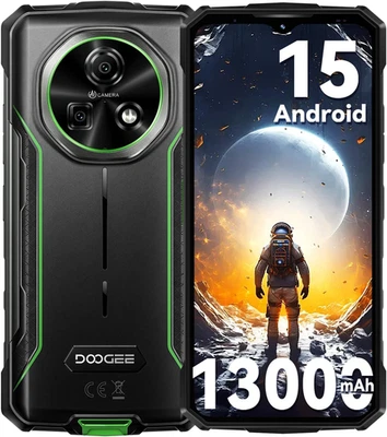 DOOGEE FIRE 5 Rugged Smartphone Android 15 Con 13000Mah Batteria, 12GB+64GB/2TB  - Immagine 1 di 4