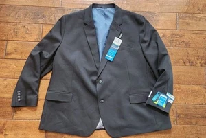 Men's NWT Haggar The Active Series Blazer Tailored Fit Black BIG & TALL 58R - Picture 1 of 10