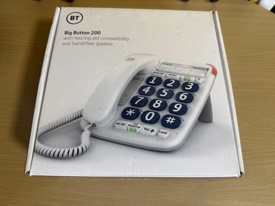BT Big Button 200 V2 Corded Telephone White- Boxed - Image 1 of 4