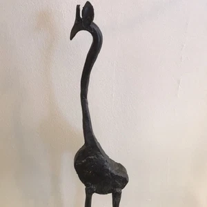 MCM Brutalistische abstrakte Eisengiraffe 19-1/4" große Skulptur - Bild 1 von 7