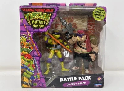 Набор Teenage Mutant Ninja Turtles TMNT Mutant Mayhem Battle Pack Donnie Vs Bebop - Изображение 1 из 4