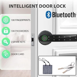 Serratura Porta Impronta Digitale Pomello Biometrico con Tastiera Serrature Porta Ingresso Senza Chiave - Foto 1 di 13