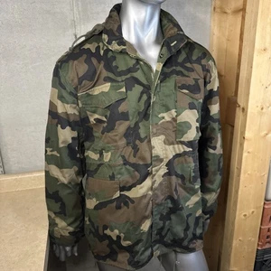 Vintage Tarnjacke Herren XL grün Duck Bay Kapuze Jagd Parka Camouflage - Bild 1 von 5