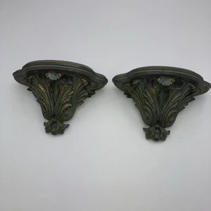 Gorgeous Ornamental Heavy Resin Wall Sconces Gold/blue - Picture 1 of 7