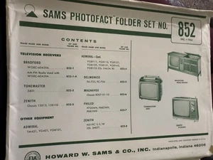 Sams Photofact Folder Set 852 Dec 1966 Schematics & Repairs Decca Phonograph - Picture 1 of 10