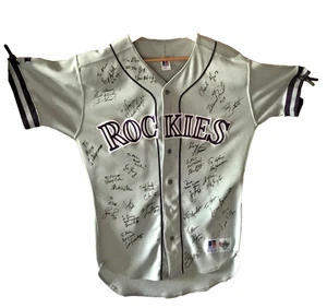 1993 Colorado Rockies Inaugural Season Team Signed Jersey Size 44 -27 Autographs - Picture 1 of 14