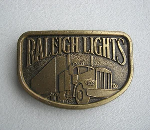 Fibbia cintura Raleigh Lights camion camionista semi vintage NOS cowboy - Foto 1 di 4