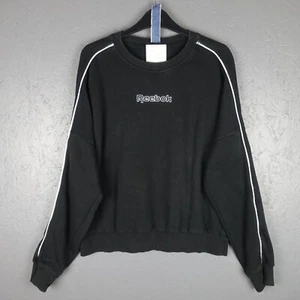 Women's Reebok TE Piping Sweatshirt Pullover Size L 16-18 (0283) - Picture 1 of 15