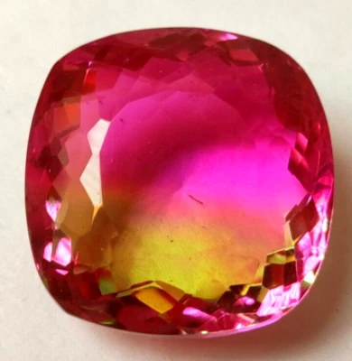 83 Ct. Large Bi-Color Pitambari Tourmaline Cushion Cut Gemstone Gift for Women - Image 1 of 4