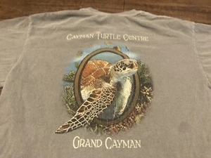 Vintage Cayman Turtle Center Grand Caymand Island Small Gray T Shirt - Picture 1 of 9