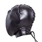 PU Leather Padded Hood Blindfold Bdsm Head Harness Mask Bondage Headgear Cosplay