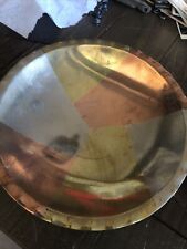 Vintage METALES CASADOS Mexico Silver Copper Brass Modernist Bowl Dish 7.5”