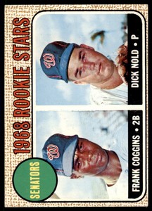 1968 Topps Senators Rookies - Frank Coggins/Dick Nold  VG-EX RC Washington