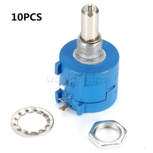 10PCS 3590S-2-502L 5K Ohm Potentiometer Rotary Wirewound Precision Pot 10 Turn - Picture 1 of 1